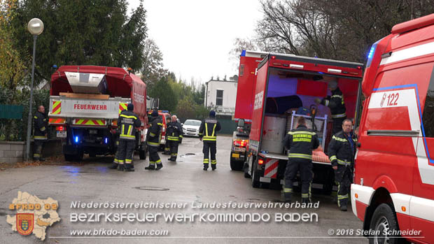 20181120 Kleiner Gewässerschaden auf Teich in der Eigenheimsiedlung Möllersdorf/Guntramsdorf Foto: © Stefan Schneider BFK BADEN 20181120 Kleiner Gewässerschaden auf Teich in der Eigenheimsiedlung Möllersdorf/Guntramsdorf Foto: © Stefan Schneider BFK BADEN