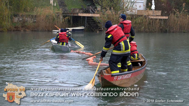 20181120 Kleiner Gewässerschaden auf Teich in der Eigenheimsiedlung Möllersdorf/Guntramsdorf Foto: © Stefan Schneider BFK BADEN 20181120 Kleiner Gewässerschaden auf Teich in der Eigenheimsiedlung Möllersdorf/Guntramsdorf Foto: © Stefan Schneider BFK BADEN