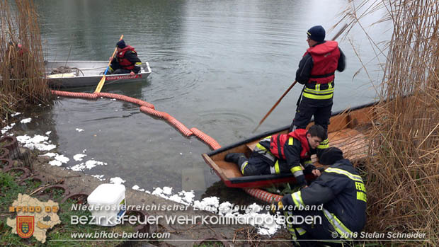 20181120 Kleiner Gewässerschaden auf Teich in der Eigenheimsiedlung Möllersdorf/Guntramsdorf Foto: © Stefan Schneider BFK BADEN 20181120 Kleiner Gewässerschaden auf Teich in der Eigenheimsiedlung Möllersdorf/Guntramsdorf Foto: © Stefan Schneider BFK BADEN