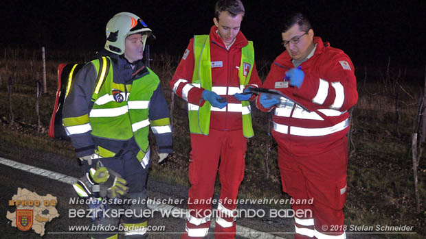 20181208 Seitlicher Frontalcrash zweier Pkw auf der Weinbergstraße bei Pfaffstätten  Foto: © Stefan Schneider