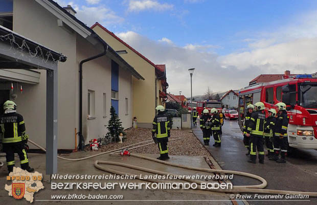 20181212 Zimmerbrand im Einfamilienhaus in Gainfarn  Foto: © Freiwillige Feuerwehr Gainfarn