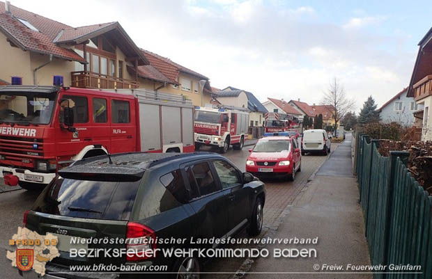 20181212 Zimmerbrand im Einfamilienhaus in Gainfarn  Foto: © Freiwillige Feuerwehr Gainfarn