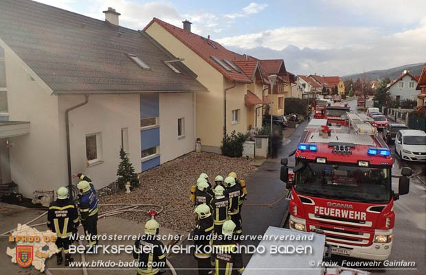 20181212 Zimmerbrand im Einfamilienhaus in Gainfarn  Foto: © Freiwillige Feuerwehr Gainfarn