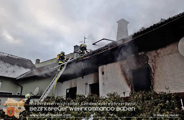 20181217 Wohnhausbrand in Lindabrunn-Enzesfeld forderte 8 Freiwillige Feuerwehren  Foto: © ASB oeA Markus Hackl