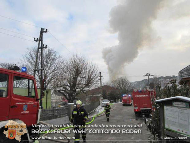 20181217 Wohnhausbrand in Lindabrunn-Enzesfeld forderte 8 Freiwillige Feuerwehren  Foto: © ASB oeA Markus Hackl