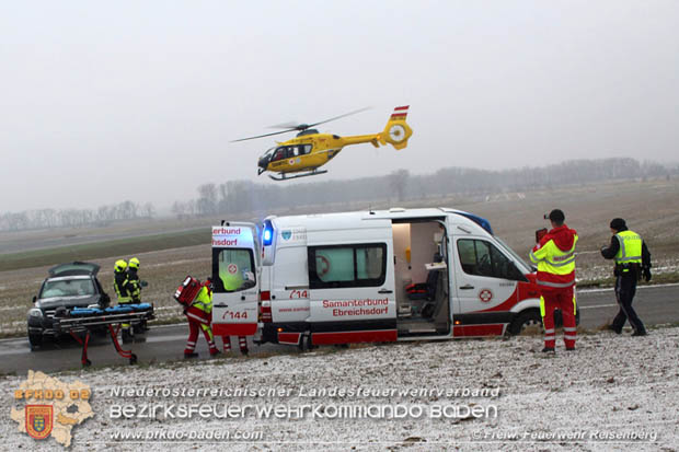 20181220 Schwerer Verkehrsunfall zwischen Reisenberg und Gramatneusiedl  Foto: © Freiwillige Feuerwehr Reisenberg
