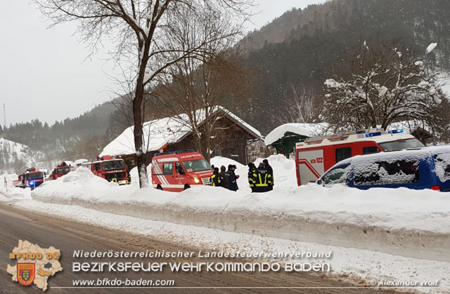 20190112 Katastrophen-Hilfsdiensteinsatz im Bezirk Lilienfeld  Foto: © Alexander Wolf