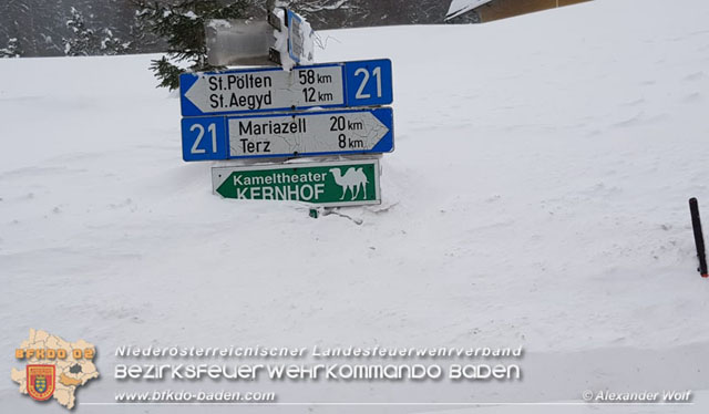 20190112 Katastrophen-Hilfsdiensteinsatz im Bezirk Lilienfeld  Foto: © Alexander Wolf