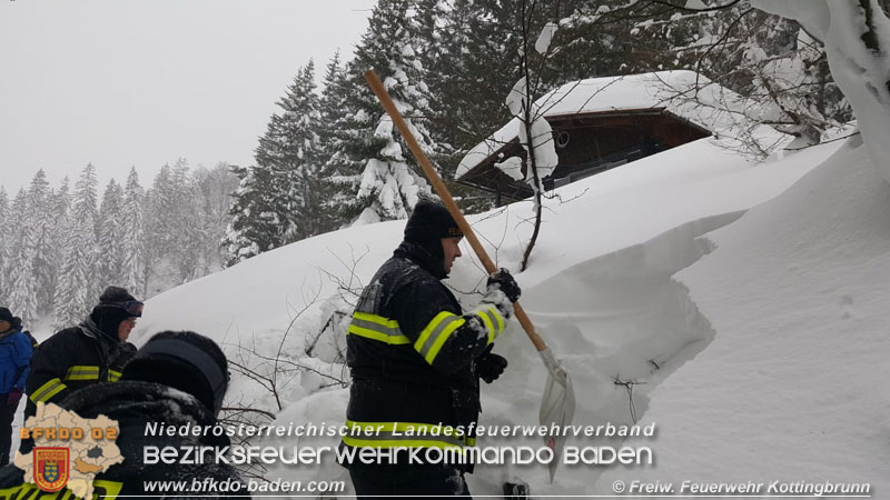20190112 Katastrophen-Hilfsdiensteinsatz im Bezirk Lilienfeld  Foto: © FF Kottingbrunn