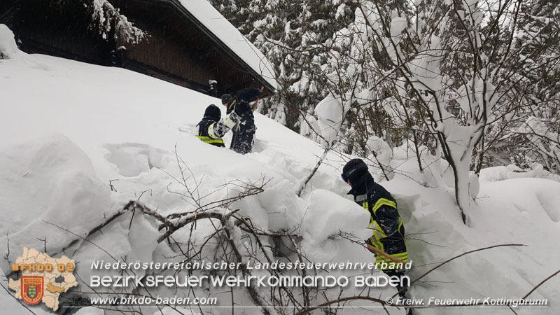 20190112 Katastrophen-Hilfsdiensteinsatz im Bezirk Lilienfeld  Foto: © FF Kottingbrunn