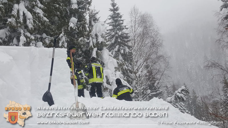 20190112 Katastrophen-Hilfsdiensteinsatz im Bezirk Lilienfeld  Foto: © FF Kottingbrunn