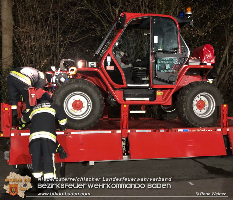 Vorbereitungsarbeiten für den KHD Einsatz am 13.01.2019 im Bezirk Scheibbs  Foto: ASB Rene Weiner