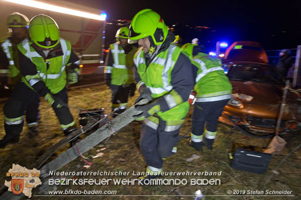 20190118 Verkehrsunfall auf der L151 bei Pfaffstätten  Foto: © Stefan Schneider