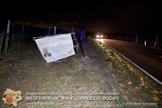 20190118 Verkehrsunfall auf der L151 bei Pfaffstätten  Foto: © Stefan Schneider