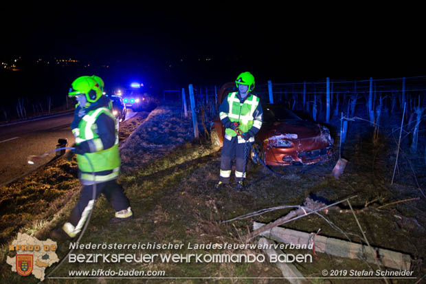20190118 Verkehrsunfall auf der L151 bei Pfaffstätten  Foto: © Stefan Schneider