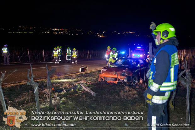 20190118 Verkehrsunfall auf der L151 bei Pfaffstätten  Foto: © Stefan Schneider