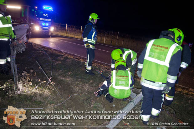 20190118 Verkehrsunfall auf der L151 bei Pfaffstätten  Foto: © Stefan Schneider