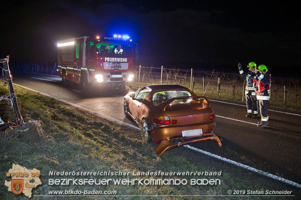 20190118 Verkehrsunfall auf der L151 bei Pfaffstätten  Foto: © Stefan Schneider