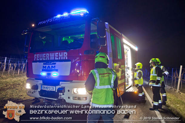 20190118 Verkehrsunfall auf der L151 bei Pfaffstätten  Foto: © Stefan Schneider
