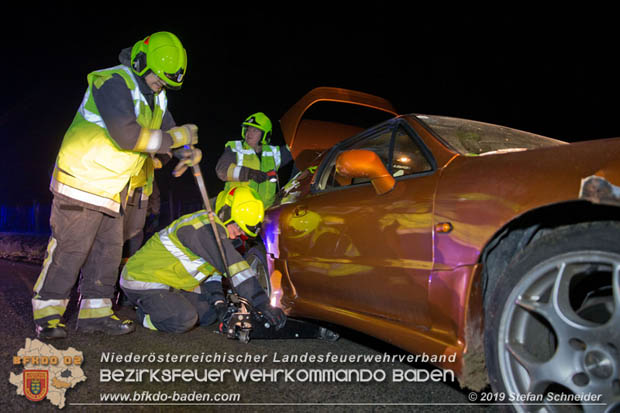 20190118 Verkehrsunfall auf der L151 bei Pfaffstätten  Foto: © Stefan Schneider