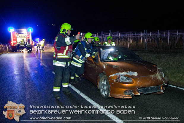 20190118 Verkehrsunfall auf der L151 bei Pfaffstätten  Foto: © Stefan Schneider