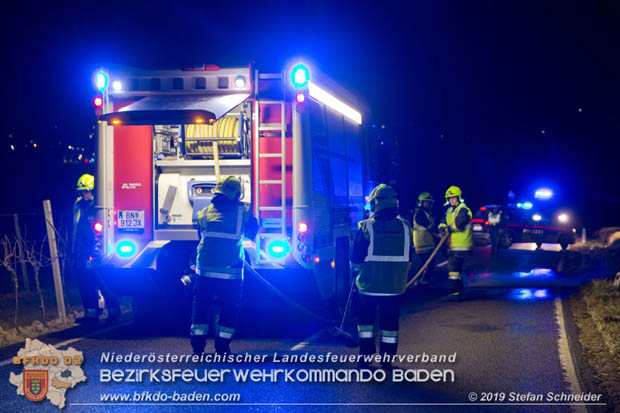 20190118 Verkehrsunfall auf der L151 bei Pfaffstätten  Foto: © Stefan Schneider