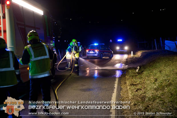 20190118 Verkehrsunfall auf der L151 bei Pfaffstätten  Foto: © Stefan Schneider