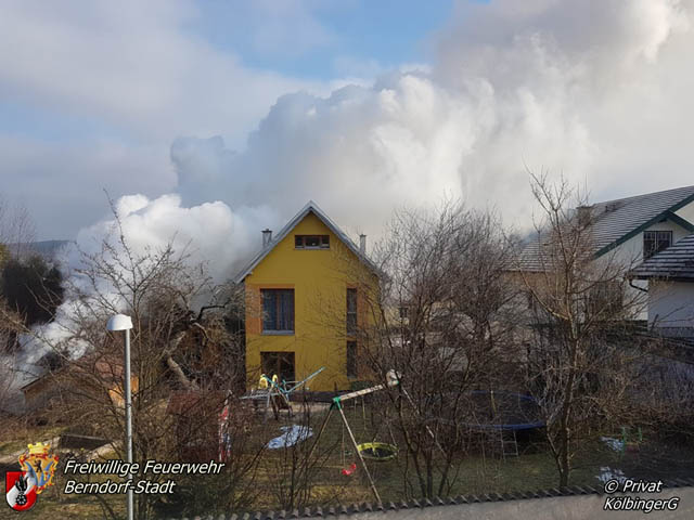 20190120 Brand in Berndorfer Wohnsiedlung  Foto: © G.Koelbinger