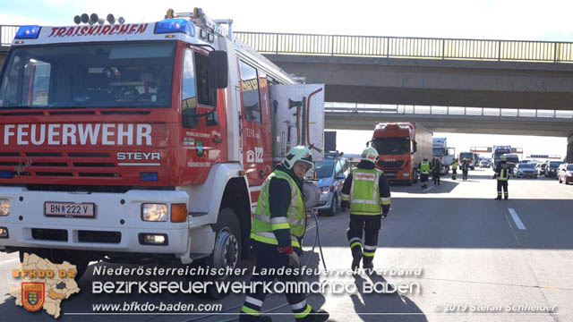 20190129 VU A2 RFB Wien Hoehe Knoten Guntramsdorf - Einmuendung A3 Foto: © Stefan Schneider 20190129 VU A2 RFB Wien Hoehe Knoten Guntramsdorf - Einmuendung A3 Foto: © Stefan Schneider