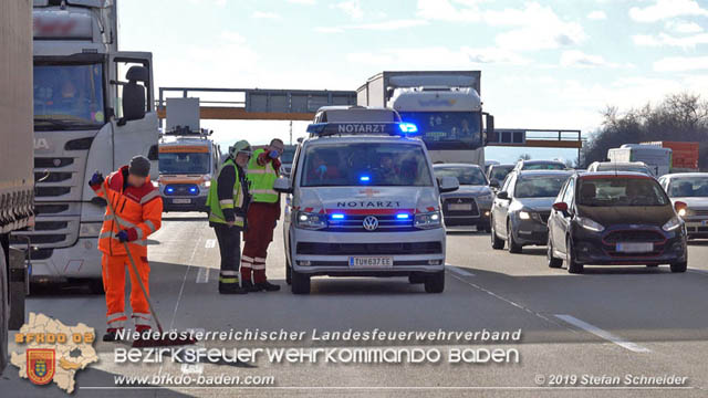 20190129 VU A2 RFB Wien Hoehe Knoten Guntramsdorf - Einmuendung A3 Foto: © Stefan Schneider 20190129 VU A2 RFB Wien Hoehe Knoten Guntramsdorf - Einmuendung A3 Foto: © Stefan Schneider