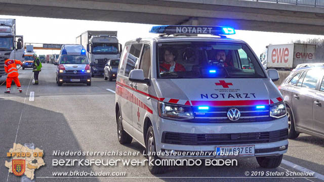 20190129 VU A2 RFB Wien Hoehe Knoten Guntramsdorf - Einmuendung A3 Foto: © Stefan Schneider 20190129 VU A2 RFB Wien Hoehe Knoten Guntramsdorf - Einmuendung A3 Foto: © Stefan Schneider