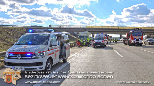 20190129 VU A2 RFB Wien Hoehe Knoten Guntramsdorf - Einmuendung A3 Foto: © Stefan Schneider 20190129 VU A2 RFB Wien Hoehe Knoten Guntramsdorf - Einmuendung A3 Foto: © Stefan Schneider
