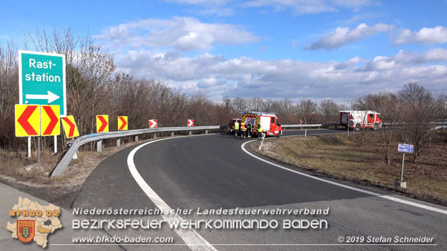 20190129 VU A2 RFB Wien Hoehe Abfahrt Raststation Guntramsdorf Foto: © Stefan Schneider 20190129 VU A2 RFB Wien Hoehe Abfahrt Raststation Guntramsdorf Foto: © Stefan Schneider