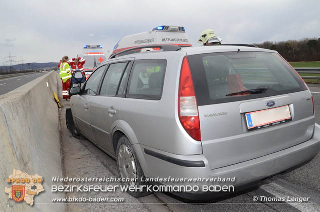 20190313 Verkehrsunfall auf der A3 zwischen Ebreichsdorf und Pottendorf  Foto: © Thomas Lenger