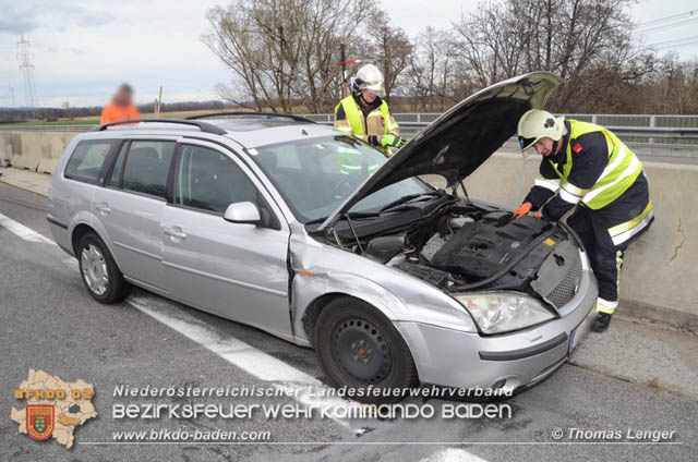 20190313 Verkehrsunfall auf der A3 zwischen Ebreichsdorf und Pottendorf  Foto: © Thomas Lenger
