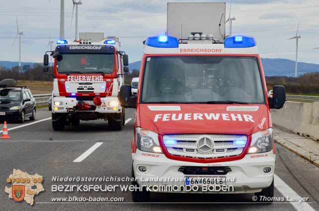 20190313 Verkehrsunfall auf der A3 zwischen Ebreichsdorf und Pottendorf  Foto: © Thomas Lenger