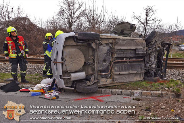 20190314 Schwerer Verkehrsunfall in Traiskirchen-Wienersdorf  Foto: © Stefan Schneider