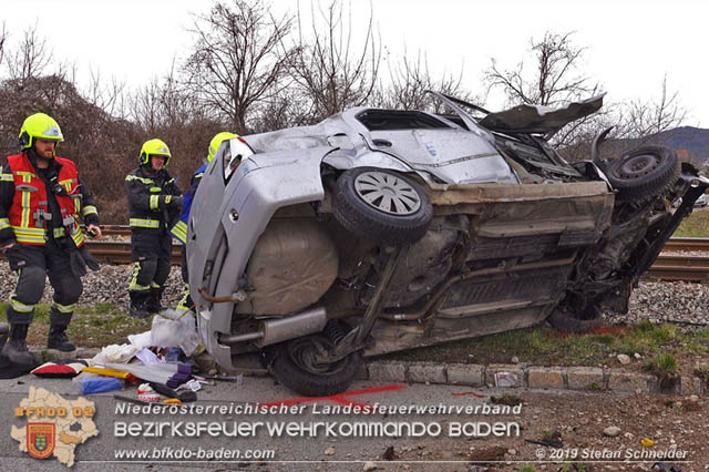 20190314 Schwerer Verkehrsunfall in Traiskirchen-Wienersdorf  Foto: © Stefan Schneider