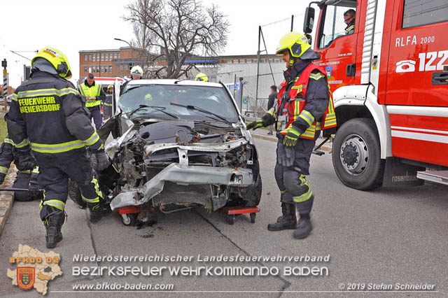 20190314 Schwerer Verkehrsunfall in Traiskirchen-Wienersdorf  Foto: © Stefan Schneider