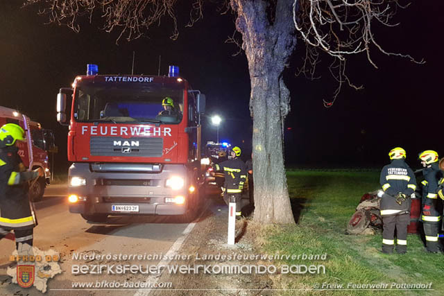 20190324 Verkehrsunfall auf der L157 Pottendorf-Tattendorf  Foto: © Pfingstl FF Pottendorf