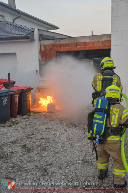20190329 Brand einer Gasflasche in Kottingbrunn  Foto: © Freiwillige Feuerwehr Kottingbrunn
