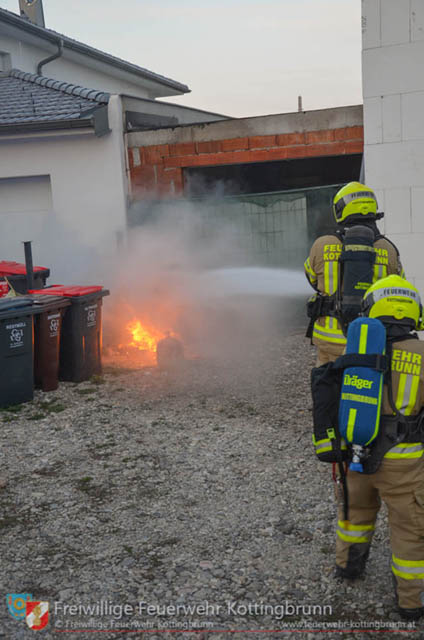 20190329 Brand einer Gasflasche in Kottingbrunn  Foto: © Freiwillige Feuerwehr Kottingbrunn
