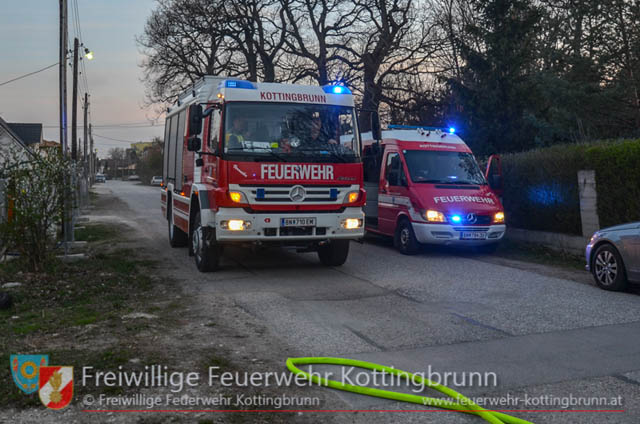 20190329 Brand einer Gasflasche in Kottingbrunn  Foto: © Freiwillige Feuerwehr Kottingbrunn