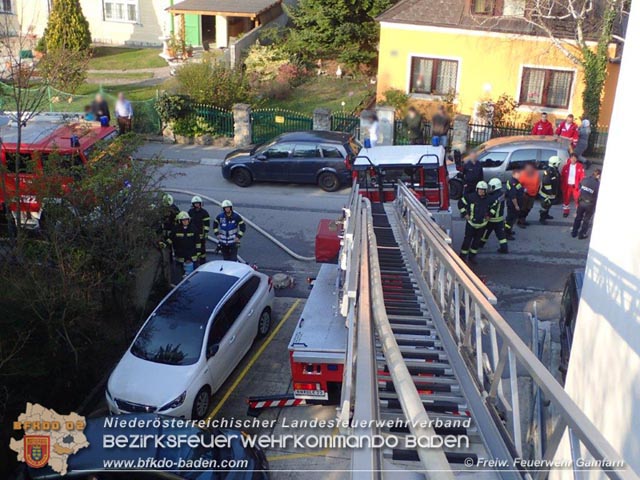 20190401 Brand in einer Gainfarner Wohnhausanlage  Foto: © Freiwillige Feuerwehr Gainfarn