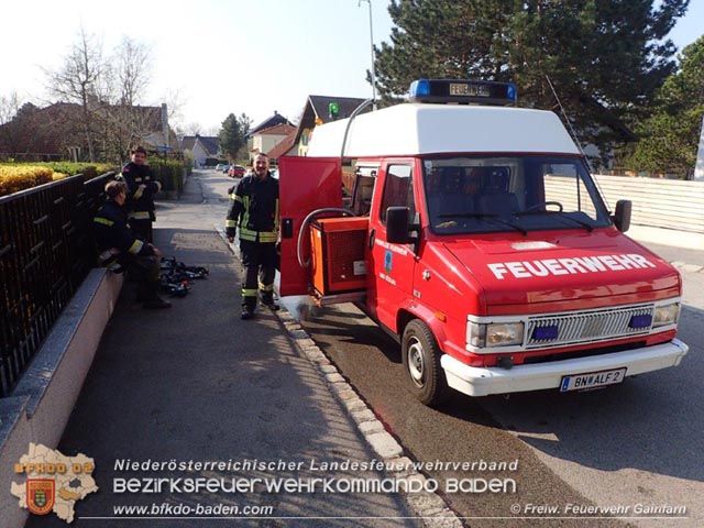 20190401 Brand in einer Gainfarner Wohnhausanlage  Foto: © Freiwillige Feuerwehr Gainfarn