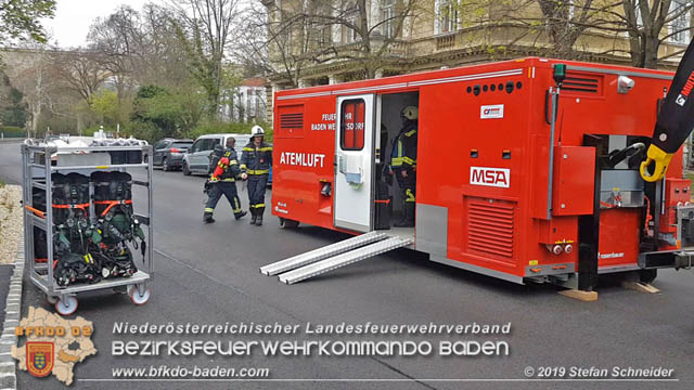 20190405 Kellerbrand in Badener Mehrparteienwohnhaus im Ortsteil Weikersdorf  Foto: © Stefan Schneider