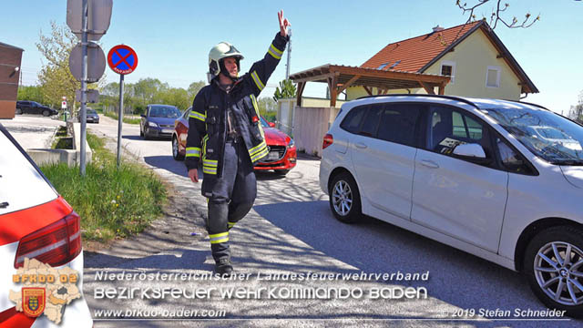 20190420 Schwerer Verkehrsunfall auf der LB212 im Ortsgebiet von Sooss  Foto: © Stefan Schneider