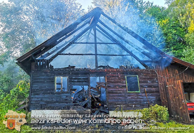 20190630 Vollbrand eines Nebengeäudes in Klausen-Leopoldsorf in Waldnähe  Foto: © Freiwillige Feuerwehr Klausen Leopoldsdorf
