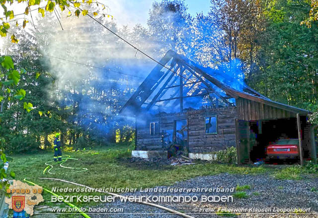 20190630 Vollbrand eines Nebengeäudes in Klausen-Leopoldsorf in Waldnähe  Foto: © Freiwillige Feuerwehr Klausen Leopoldsdorf