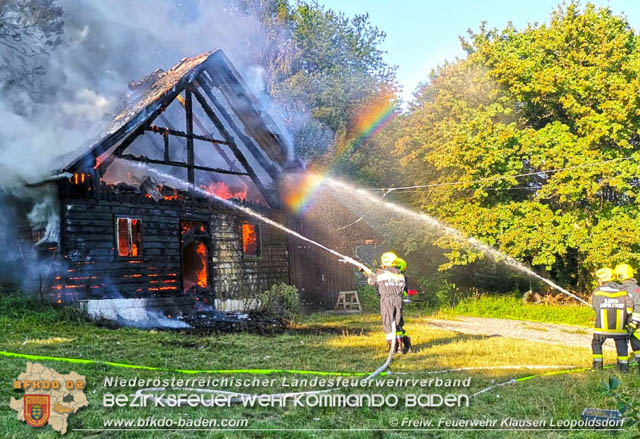 20190630 Vollbrand eines Nebengeäudes in Klausen-Leopoldsorf in Waldnähe  Foto: © Freiwillige Feuerwehr Klausen Leopoldsdorf